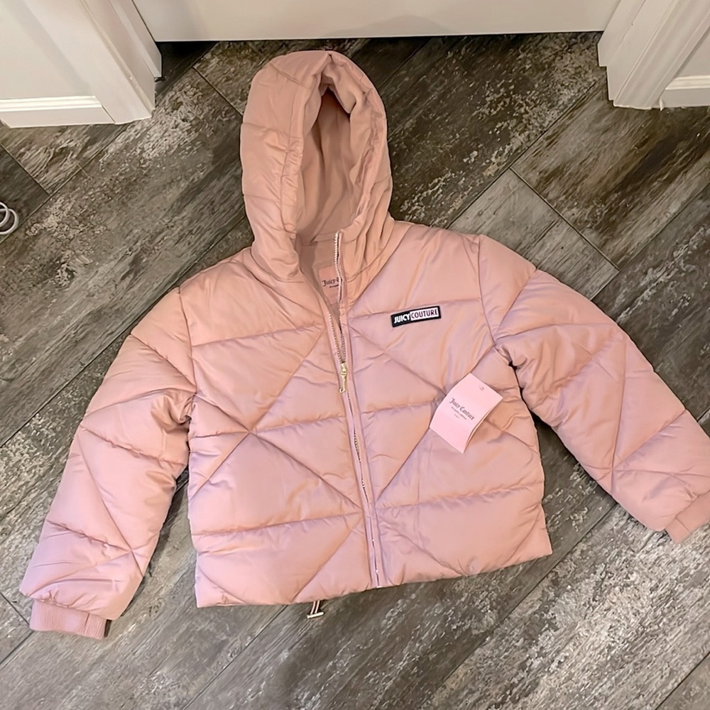 Juicy Couture Down Jacket Kids NWT Sz Small 7/8 - Picture 2 of 6